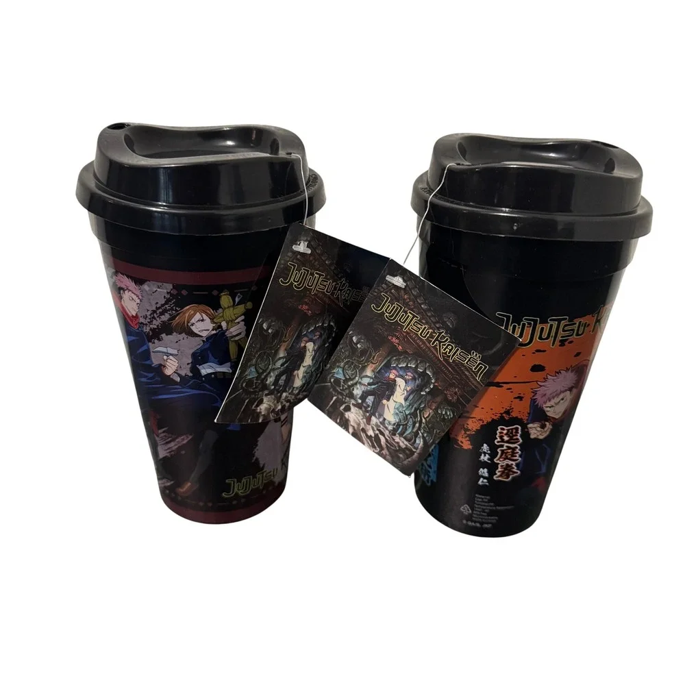 Jujutsu Kaisen 20oz Travel Tumbler Cup Set 2pk Yuji Itadori Nobara Sukuna New